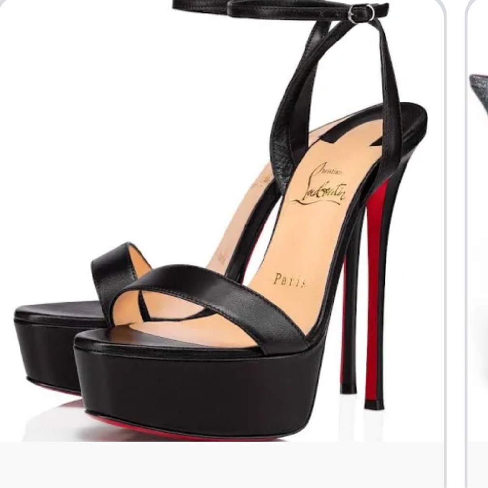 Christian Louboutin Black and Red Platform Heels